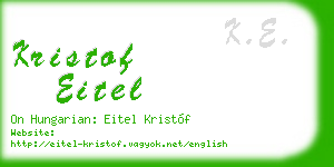 kristof eitel business card